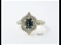 Eastern inspired sapphire & diamond ring image